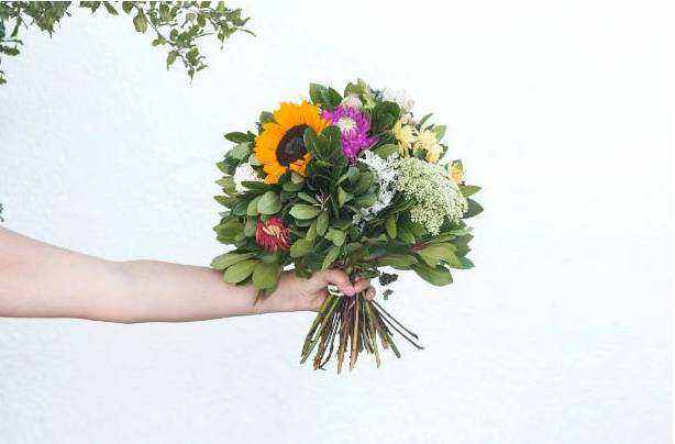 Romantic bouquet hero
